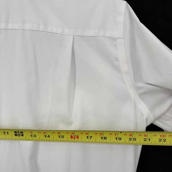 A Cut Above Mens Uniforms Brooks Tapered Pilot Shirt White Short Sleeve 15.5 - Picture 4 of 8